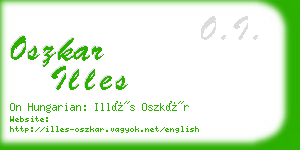 oszkar illes business card